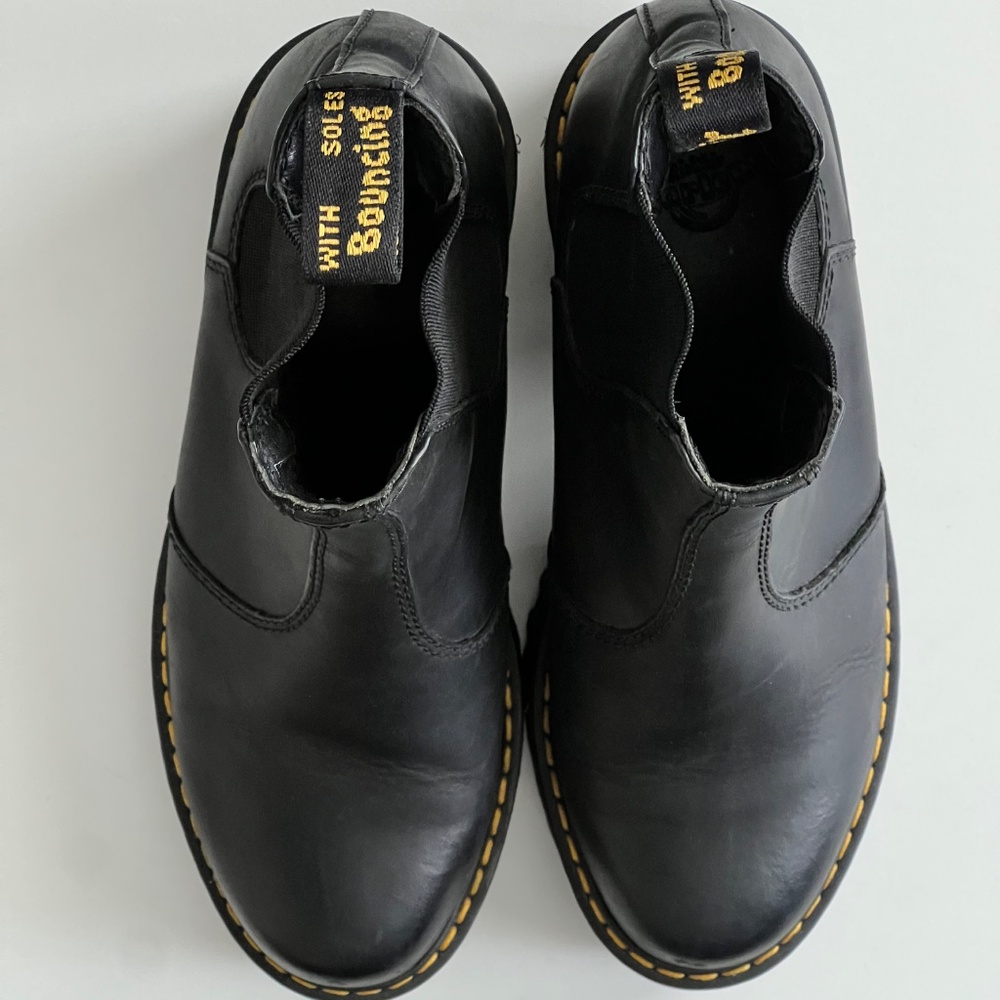 Dr Marten ROMETTY WYOMING LEATHER PLATFORM CHELSEA BOOTS Black US 5 EU 36 - Picture 11 of 11